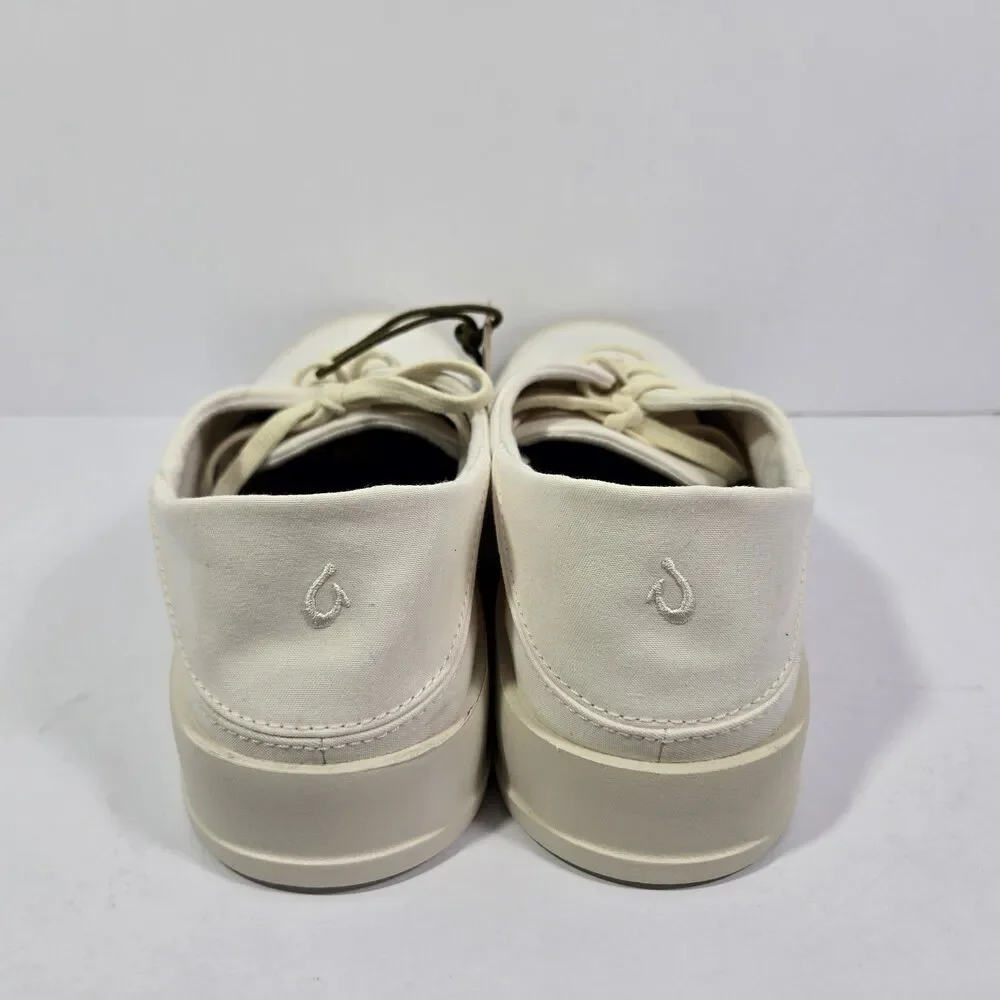 Olukai Tradewind Men's Off White Casual Shoes Lightweight Canvas Shoes Mens 9.5